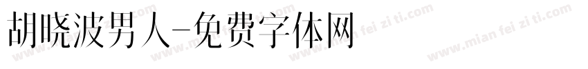 胡晓波男人字体转换