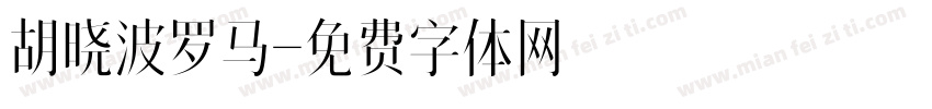 胡晓波罗马字体转换
