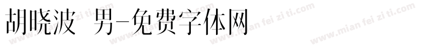 胡晓波鞥男字体转换
