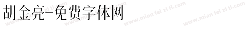 胡金亮字体转换
