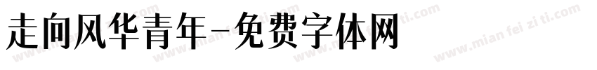 走向风华青年字体转换