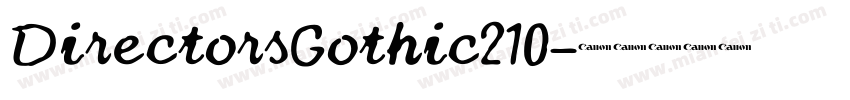 DirectorsGothic210字体转换