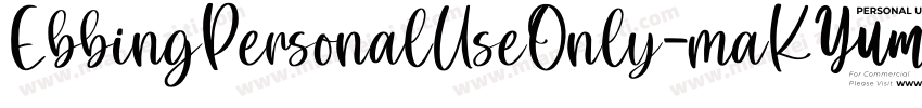 EbbingPersonalUseOnly-maK9字体转换