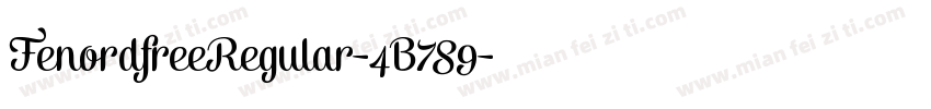 FenordfreeRegular-4B789字体转换