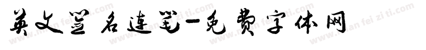 英文签名连笔字体转换