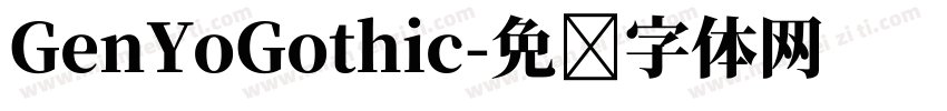 GenYoGothic字体转换