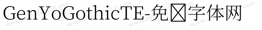 GenYoGothicTE字体转换