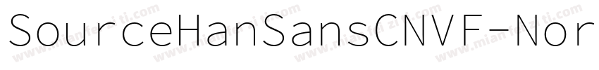 SourceHanSansCNVF-Normal字体转换