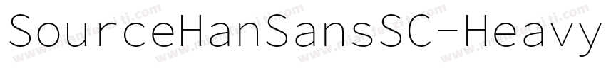 SourceHanSansSC-HeavyBold字体转换