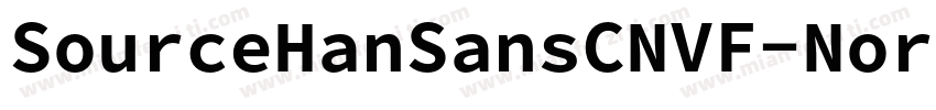 SourceHanSansCNVF-Normal字体转换