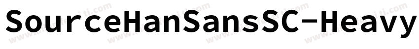 SourceHanSansSC-HeavyBold字体转换
