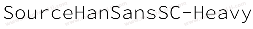 SourceHanSansSC-HeavyBold字体转换