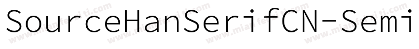 SourceHanSerifCN-SemiBoldCID字体转换