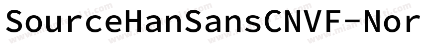 SourceHanSansCNVF-Normal字体转换