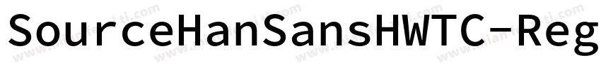 SourceHanSansHWTC-Regular字体转换