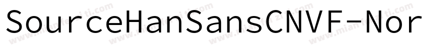 SourceHanSansCNVF-Normal字体转换