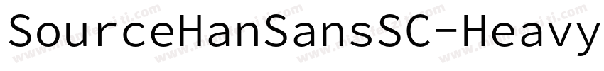 SourceHanSansSC-HeavyBold字体转换