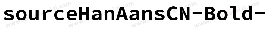 sourceHanAansCN-Bold字体转换