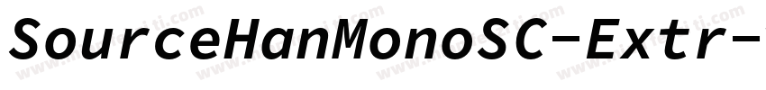 SourceHanMonoSC-Extr字体转换