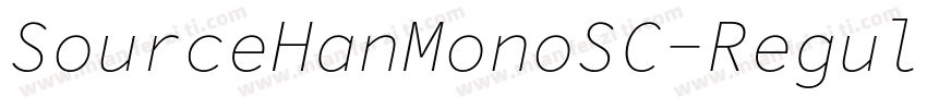 SourceHanMonoSC-RegularIt字体转换