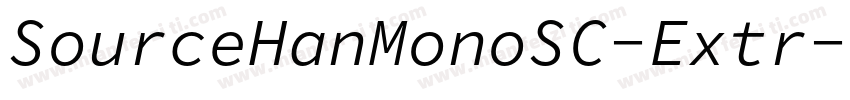 SourceHanMonoSC-Extr字体转换