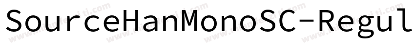 SourceHanMonoSC-RegularIt字体转换