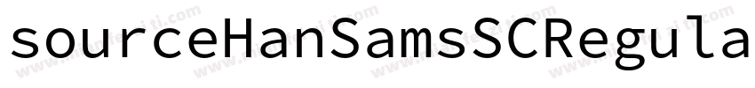 sourceHanSamsSCRegular字体转换