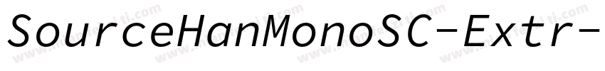 SourceHanMonoSC-Extr字体转换