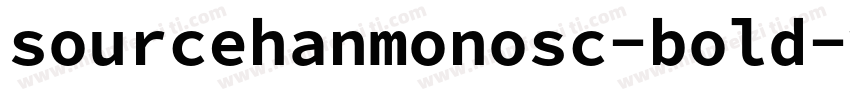 sourcehanmonosc-bold字体转换