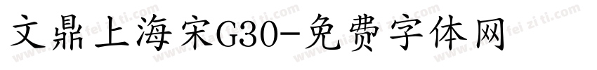 文鼎上海宋G30字体转换