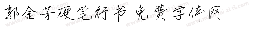 郭金芳硬笔行书字体转换