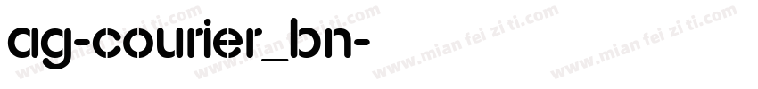 AG-Courier_BN字体转换