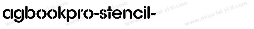 AGBookpro-Stencil字体转换