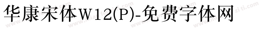 华康宋体W12(P)字体转换