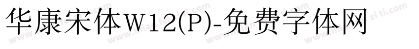 华康宋体W12(P)字体转换