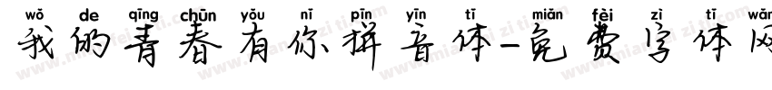 我的青春有你拼音体字体转换