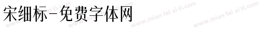 宋细标字体转换