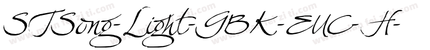 STSong-Light-GBK-EUC-H字体转换