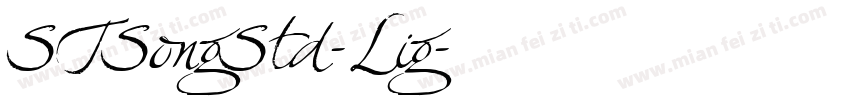 STSongStd-Lig字体转换