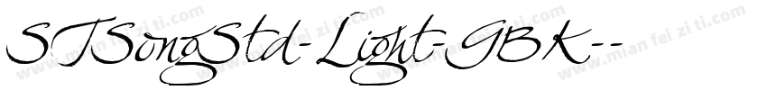 STSongStd-Light-GBK-字体转换
