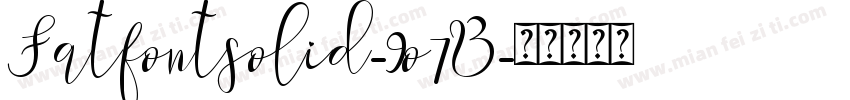 Fatfontsolid-9o7B字体转换