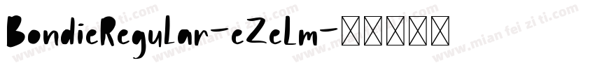 BondieRegular-eZeLm字体转换