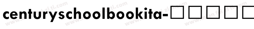 centuryschoolbookita字体转换