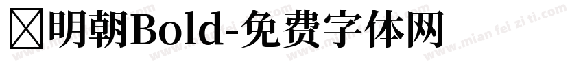 焔明朝Bold字体转换