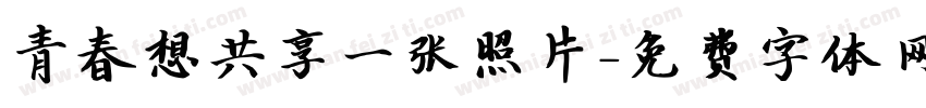 青春想共享一张照片字体转换