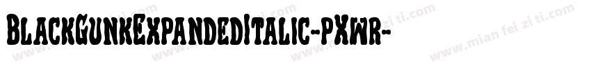 BlackGunkExpandedItalic-pXwr字体转换