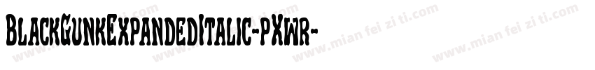BlackGunkExpandedItalic-pXwr字体转换