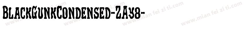 BlackGunkCondensed-ZAy8字体转换