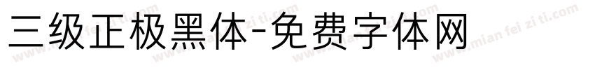 三级正极黑体字体转换