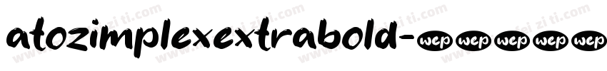 atozimplexextrabold字体转换